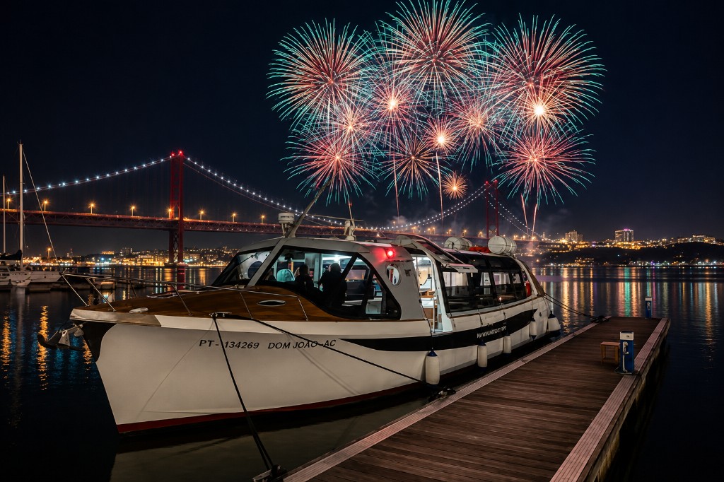 New Year’s Eve Luxury Boat – DJ, Pizza & Open Bar