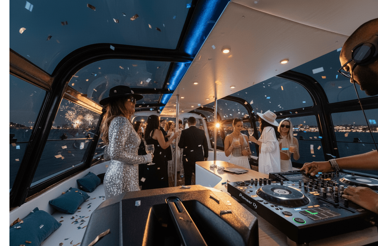 🎆 New Year’s Eve Luxury Boat – DJ, Buffet & Open Bar - Image 3
